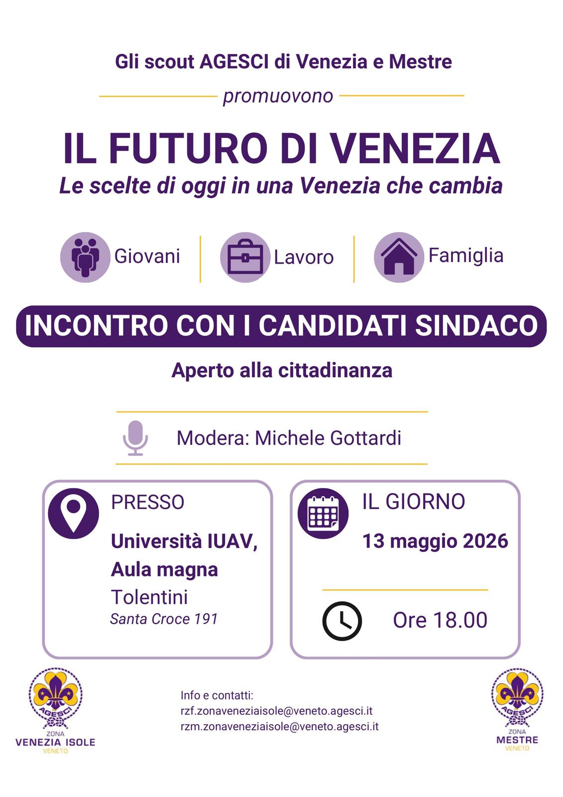 Incontro con i candidati sindaco 13 Maggio 2026 Venezia