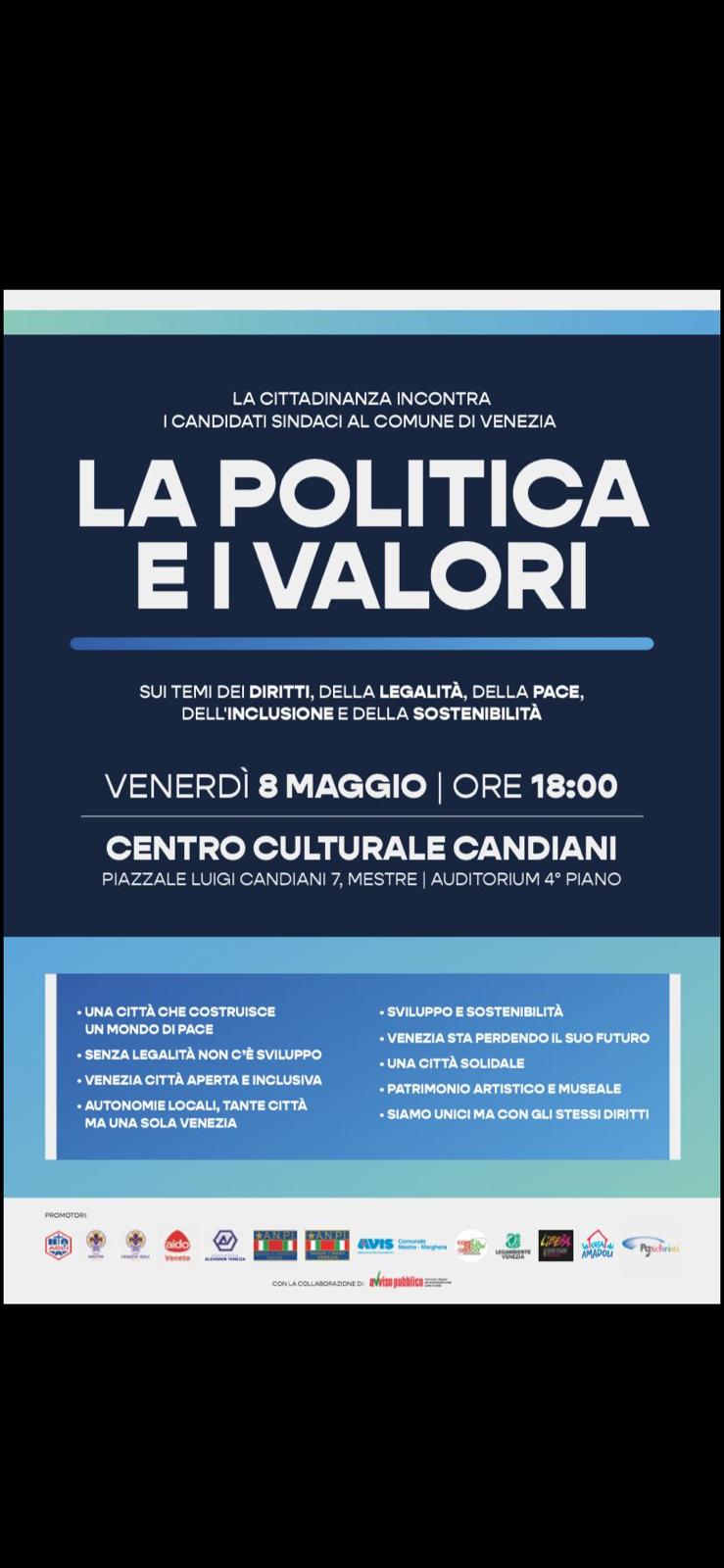 Incontro con i candidati sindaco 8 Maggio 2026 Mestre